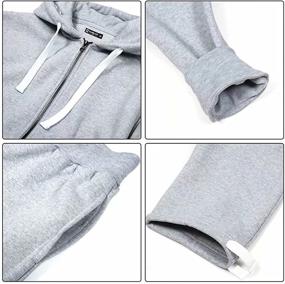 img 1 attached to Tracksuit Heavyweight Athletic Sweatsuits Charcoal Sports & Fitness