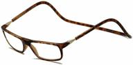 clic magnetic readers: tortoise +1.25 - executive reading glasses logo