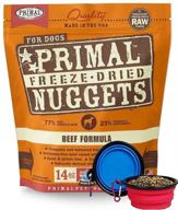 primal freeze dried dog food - 14-ounce bag | made in usa | includes yhs pet food bowl logo