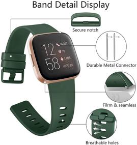 img 3 attached to 🌹 Стильные силиконовые браслеты розового золота для Fitbit Versa - браслеты Vancle, совместимые с Fitbit Versa, Versa Lite и Versa 2