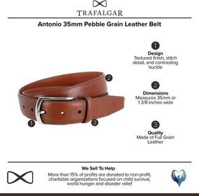 img 2 attached to Trafalgar Antonio Pebble Grain Leather Men's Accessories