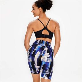 img 2 attached to 🩳 TNNZEET 8 Inch Buttery Soft Biker Shorts for Women – Printed High Waisted Workout Yoga Athletic Shorts