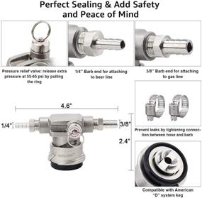 img 3 attached to 🍺 MRbrew All Stainless Steel Low Profile Keg Coupler: Space Saving, Sankey D System with Safety Valve