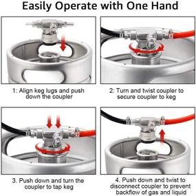 img 2 attached to 🍺 MRbrew All Stainless Steel Low Profile Keg Coupler: Space Saving, Sankey D System with Safety Valve