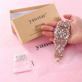 img 2 attached to 💎 Stunning Handmade Bridal Belt: Yanstar Wedding Belts Sashes with Rhinestone Crystal Beads for Exquisite Bridal Gowns