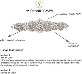 img 3 attached to 💎 Stunning Handmade Bridal Belt: Yanstar Wedding Belts Sashes with Rhinestone Crystal Beads for Exquisite Bridal Gowns