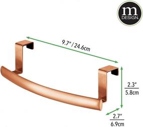 img 1 attached to 🧺 mDesign Spira Collection 2-Pack Copper Towel Rack Organizer - Over Cabinet or Door Storage for Kitchen and Bathroom - Holds Hand Towels & Washcloths