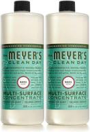 🧴 mrs. meyer's clean day multi-surface cleaner concentrate pack of 2 - 32 oz, basil scent: ideal for floors, tile, and counters logo