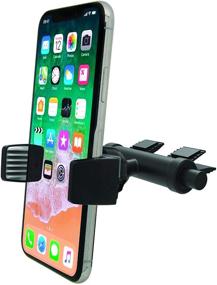 img 2 attached to Bracketron Mi-T Grip CD Slot Vent Car Mount Phone Holder - Hands-Free Law Compliant for iPhone X Max R 8 Plus 7 Se 6S 6 5S, Samsung Galaxy S9 S8 S7 S6, Google Pixel 2 XL, LG Nexus, Nokia - Model: BT1-946-2