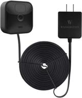 ⚡ wasserstein weather-resistant integrated charger with 16ft cable for blink outdoor & xt2/xt cameras - black ul-certified power adapter logo