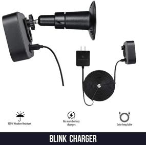 img 3 attached to ⚡ Wasserstein Weather-Resistant Integrated Charger with 16ft Cable for Blink Outdoor & XT2/XT Cameras - Black UL-Certified Power Adapter