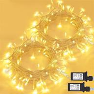 🌟 decorate with ease: jmexsuss 2 pack 33ft 100 led string lights - waterproof, extendable & perfect for bedroom, wedding, party, halloween & more! логотип