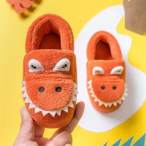 img 1 attached to BENHERO Toddler Slippers Cartoon Dinosaur Boys' Shoes