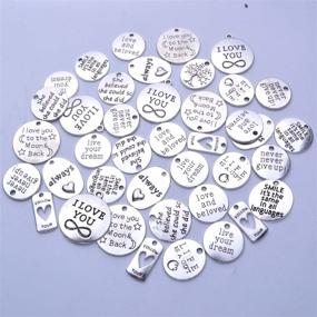 img 3 attached to 💎 BronaGrand 40pcs Inspiration Words Charms: Crafting Beads & Pendants for DIY Jewelry Making & Accessories