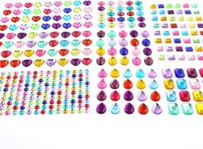 img 4 attached to Pieces Stickers Rhinestone Adhesive Crystal