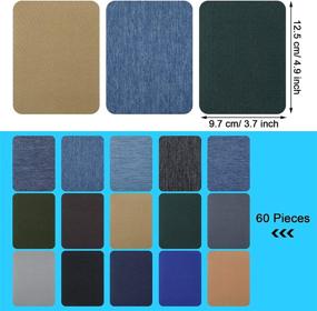 img 3 attached to Assorted Colorful Cloth Repair Patch Kit for Jackets, Jeans, and Clothes - 60 Iron-On Fabric Patches for Jean Repair