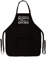 mimi's kitchen apron: elevate your baking experience with two pockets logo