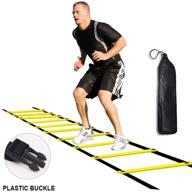 🏃 kids & teens speed agility training ladder - kxuhivc agility ladder with carrying bag, 12-rung adjustable jumping step rope, for outdoor athletic physical training, football sports drills and exercise логотип