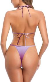 img 3 attached to SHEKINI Womens Triangle Brazilian Swimsuits Women's Clothing