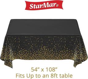 img 3 attached to Plastic Black Tablecloth Tablecloths Rectangular