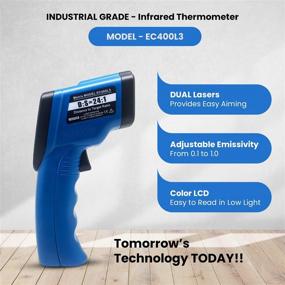 img 3 attached to 🌡️ Metris Instruments EC400L3 Laser Infrared Thermometer Gun -58° to 1382° (-50° to 750° C) 24:1 D:S Ratio, Industrial-Grade