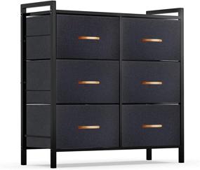 img 4 attached to ROMOON Fabric Dresser Organizer with 6 Drawers - Dark Grey, Ideal Storage Tower for Bedroom, Hallway, Entryway, Closets