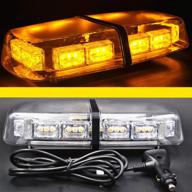 🚨 ease2u e hazard emergency warning 36 leds 36 watts high intensity mini light bar ip66 waterproof and magnetic base for snow plow vehicles car truck 12-24v (amber) – enhancing visibility and safety logo