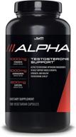 💪 boost testosterone levels naturally with jym supplement science testosterone booster - ashwagandha, fenugreek, eurycoma, and more! 180 vegetarian capsules by jym supplement science - alpha jym logo