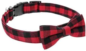 img 3 attached to 🐶 Love Dream Dog Collar with Bowtie: Stylish Plaid, Breakaway Design for Small, Medium & Large Dogs