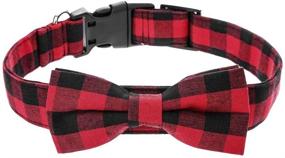 img 4 attached to 🐶 Love Dream Dog Collar with Bowtie: Stylish Plaid, Breakaway Design for Small, Medium & Large Dogs