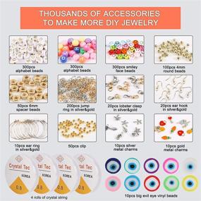 img 2 attached to 📿 7380Pcs Flat Polymer Clay Beads Kit - 24 Colors 6mm, Heishi Beads for DIY Bracelets, Necklaces, Earrings - Jewelry Making Kit with Two Boxes - Thousands of Beading Accessories Included