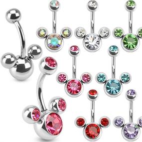 img 3 attached to Stunning Triple Bubble Navel Ring: Covet Jewelry 316L Surgical Steel Elegance