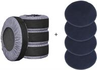 накладка на запасное колесо ucare 4 шт. водонепроницаемая регулируемая сезонная сумка для хранения шин с защитными накладками для колес 4 шт. (серый) логотип