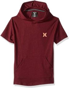 img 2 attached to Hurley Boys Short Sleeve Hooded Pullover: Comfortable and Stylish Hoodie for Boys