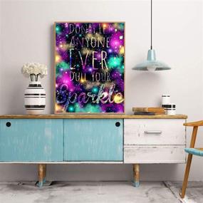 img 1 attached to 💎 SKRYUIE 5D Diamond Painting Letter Home Decor Kit - Don't Let Anyone Ever Dull Your Sparkle - Embroidery Rhinestone Wall Art 30x40cm