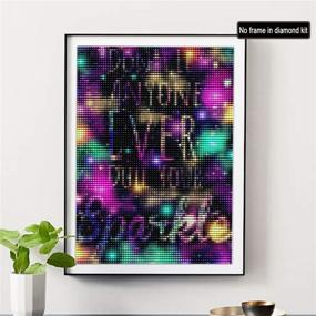 img 3 attached to 💎 SKRYUIE 5D Diamond Painting Letter Home Decor Kit - Don't Let Anyone Ever Dull Your Sparkle - Embroidery Rhinestone Wall Art 30x40cm