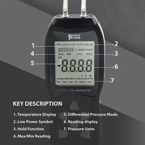 img 1 attached to PerfectPrime Professional Manometer Differential ±83 02InH2O Test, Measure & Inspect