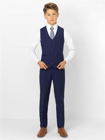 img 2 attached to 👔 Paisley of London Monaco Blue Slim Fit Suit: Boys Formal Occasion Wear Set, X-Large - Size 20