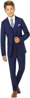 👔 paisley of london monaco blue slim fit suit: boys formal occasion wear set, x-large - size 20 logo