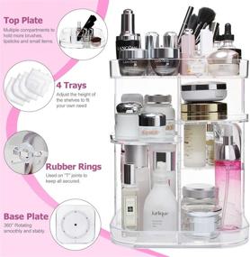 img 3 attached to Boxalls 360 Degree Rotating Makeup Organizer: Square Shape, Multi-Function Storage Solution with 5 Layers, Perfect for Countertop Vanity, Bathroom, and Bedroom