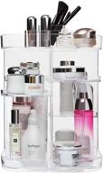 boxalls 360 degree rotating makeup organizer: square shape, multi-function storage solution with 5 layers, perfect for countertop vanity, bathroom, and bedroom logo