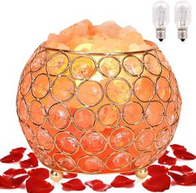 img 4 attached to 🔮 Himalayan Pink Rock Salt Lamp – Natural Crystal Night Light | Dimmable Touch Switch, ETL Certified | Ideal Home Bedroom Decoration & Holiday Gift Lamp with 2 Extra Bulbs