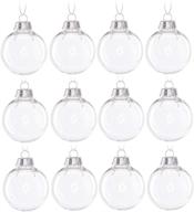 🎄 wenosda set of clear plastic acrylic fillable ball ornaments for holiday decorations логотип