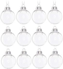 img 4 attached to 🎄 Wenosda Set of Clear Plastic Acrylic Fillable Ball Ornaments for Holiday Decorations