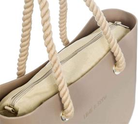 img 1 attached to 👜 Lime & Soda Women's Fashion Eva Handbag: Rope Handles for Style Mixing & Matching