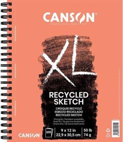 img 4 attached to Canson XL Series Recycled Paper Sketch Pad - 9x12 Inch with 100 Sheets of 50 Pound, Side Wire Bound