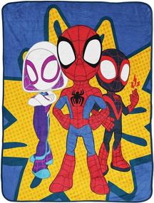 img 4 attached to Jay Franco Marvel Spidey and His Amazing Friends Team Spidey Throw Blanket - 46 x 60 inches, Kids Bedding - Fade Resistant Super Soft Fleece (Official Marvel Product)