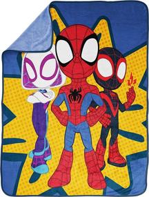 img 3 attached to Jay Franco Marvel Spidey and His Amazing Friends Team Spidey Throw Blanket - 46 x 60 inches, Kids Bedding - Fade Resistant Super Soft Fleece (Official Marvel Product)