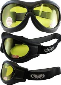 img 1 attached to 👓 Global Vision Big Ben Goggles Set: 3 Pairs with Black Frames, Clear, Smoke, and Yellow Lens