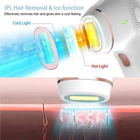 img 3 attached to 🌸 Donper IPL Hair Removal Device for Women with 999,999 Flashes and Ice Cooling Function - Painless Permanent Hair Remover on Face, Arms, Armpits, Back, Legs, and Bikini Line